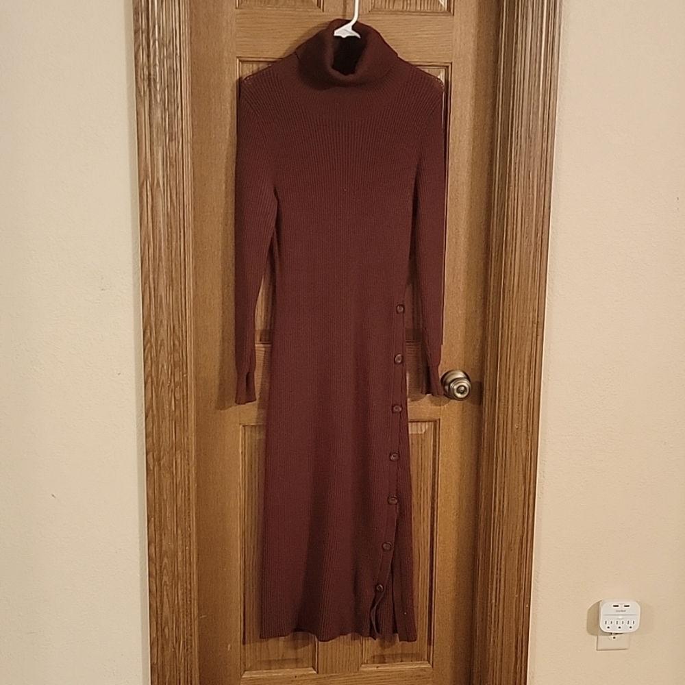 M sweater dress, burgundy, Hippie Rose